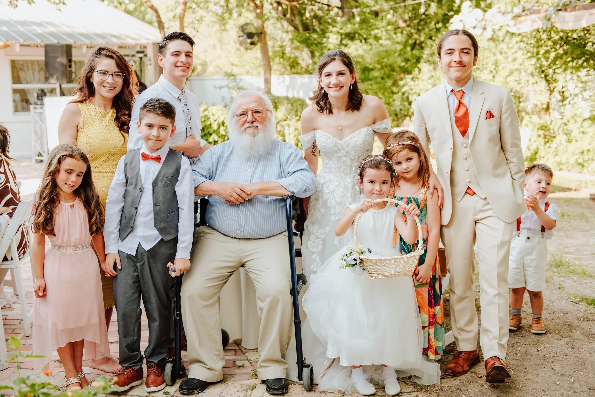 Sidney and Omar with their wedding party